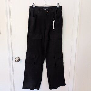 Sanctuary Wide-Leg Black Cargo Pants- NWT-Sz 26